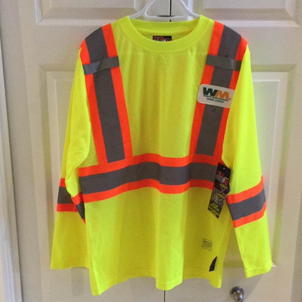 Work King Safety High Visibility Long Sleeve Shirt Size M